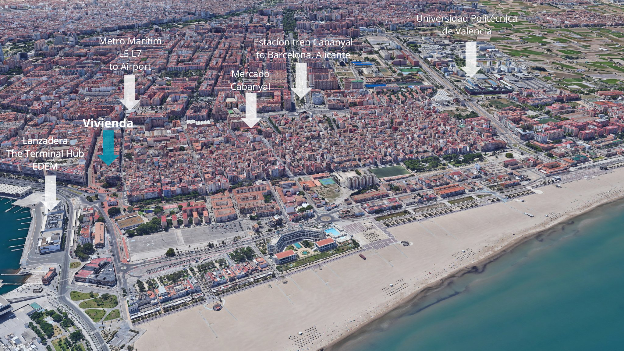 Ubicación - Vivienda a la venta en el Cabanyal, Valencia